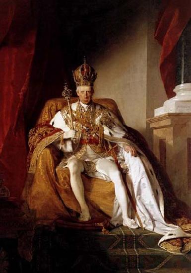 Friedrich von Amerling Emperor Franz I of Austria in his Coronation Robes France oil painting art
